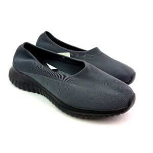 Tiosebon Womens Size 9.5 Gray Black Slip On Lightweight Casual Shoes